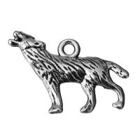 Zinc Alloy Animal Pendants, fashion jewelry & blacken, silver color Approx 2.5mm 