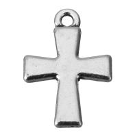 Цинкового сплава крест подвески, цинковый сплав, Kресты, ювелирные изделия моды, серебряный отверстие:Приблизительно 2mm, продается PC