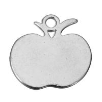 pendentifs en alliage de Zinc de forme des fruits , pomme, bijoux de mode, argent Environ 2mm, Vendu par PC