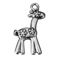Zinc Alloy Animal Pendants, rocking horse, fashion jewelry & blacken, silver color Approx 2.5mm 
