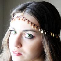 Gothic Headband, Zinc Alloy, with Plastic Pearl, plated, fashion jewelry & for woman nickel, lead & cadmium free, 540mm 