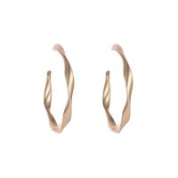Mode Eisen Prise Kreis Ohrringe, plattiert, für Frau & hohl, keine, 33mm, verkauft von Paar