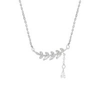 Rhinestone Brass Necklace, fashion jewelry & for woman & with rhinestone 