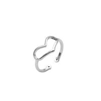 Brass Finger Ring, fashion jewelry & for woman, silver color 