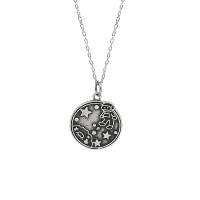 Ожерелье ручной латунные, Латунь, ювелирные изделия моды & Женский, серебряный, 19mm, продается Strand
