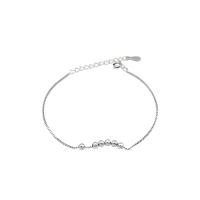 Brass Bracelets, fashion jewelry & for woman, silver color, 16+3cm 