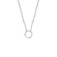 Ожерелье ручной латунные, Латунь, ювелирные изделия моды & Женский, серебряный, 12.5mm, продается Strand