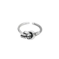 Brass Cuff Finger Ring, fashion jewelry & for woman, silver color, 51-58mm 