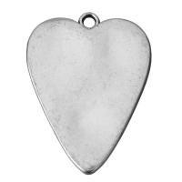 Zinc Alloy Heart Pendants, fashion jewelry, silver color Approx 2mm 