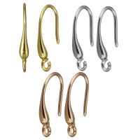 Brass Hook Earwire, plated, with loop Approx 1.5mm 