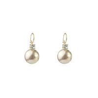 Plastic Pearl Zinc Alloy Earring, with Plastic Pearl, plated, fashion jewelry & for woman, nickel, lead & cadmium free, 38mm 