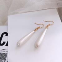 Plastic Pearl Zinc Alloy Earring, with Plastic Pearl, plated, fashion jewelry & for woman, nickel, lead & cadmium free 