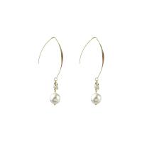 Plastic Pearl Zinc Alloy Earring, with Plastic Pearl, plated, fashion jewelry & for woman, nickel, lead & cadmium free, 75mm 