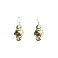 Zinc Alloy Rhinestone Drop Earring, plated, fashion jewelry & for woman & with rhinestone, nickel, lead & cadmium free, 58mm 