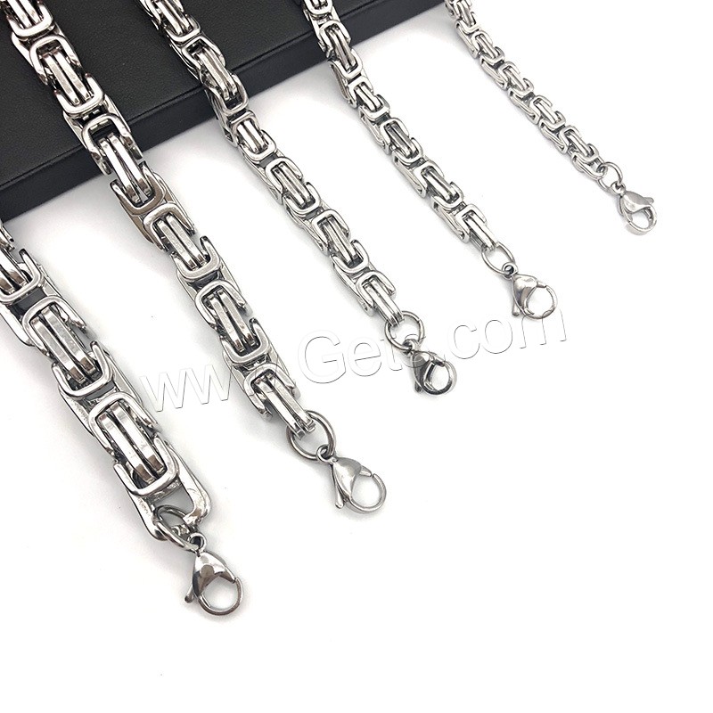 Stainless Steel Sweater Chain Necklace, Unisex & different size for choice, original color, Length:Approx 23.6 Inch, Sold By Strand