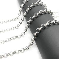Нержавеющая сталь круг цепи, нержавеющая сталь, Другое покрытие, DIY, оригинальный цвет, 7mm,2.9mm, продается м