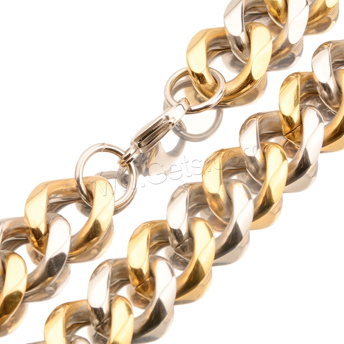 Stainless Steel Chain Necklace, plated, different size for choice & for man, metallic color plated, Sold By Strand