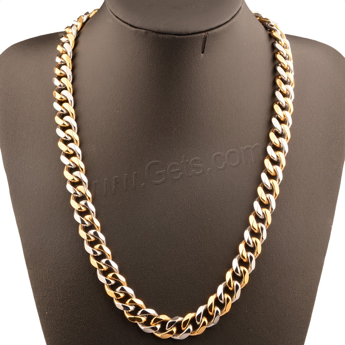 Stainless Steel Chain Necklace, plated, different size for choice & for man, metallic color plated, Sold By Strand