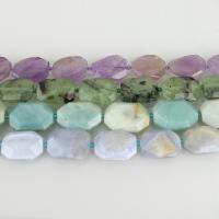 Mixed Gemstone Beads, Polygon & faceted & twist, 27-35x20-29x8-11mm Approx 1.5mm Approx 15.5 Inch, Approx 