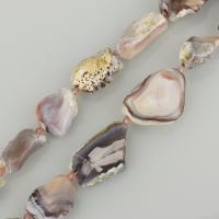 persische Jade Perle, 22-40x16-32x8-11mm, Bohrung:ca. 1.5mm, Länge:ca. 16 ZollInch, ca. 13PCs/Strang, verkauft von Strang