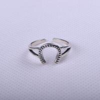 Brass Finger Ring, fashion jewelry & for woman, silver color, 16.3mmx10mm 