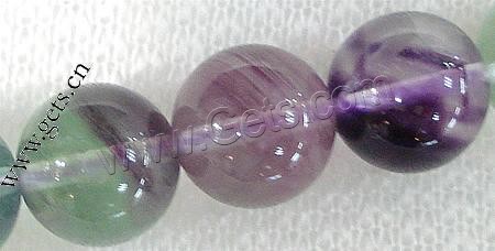Perles de fluorite, Fluorine, Rond, naturel, multiple tailles pour le choix, grade A, Longueur:15.5 pouce, Vendu par brin