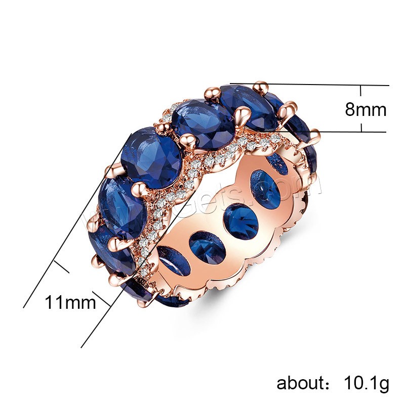 Cubic Zirconia Micro Pave Brass Finger Ring, rose gold color plated, different size for choice & micro pave cubic zirconia & for woman, more colors for choice, Sold By PC