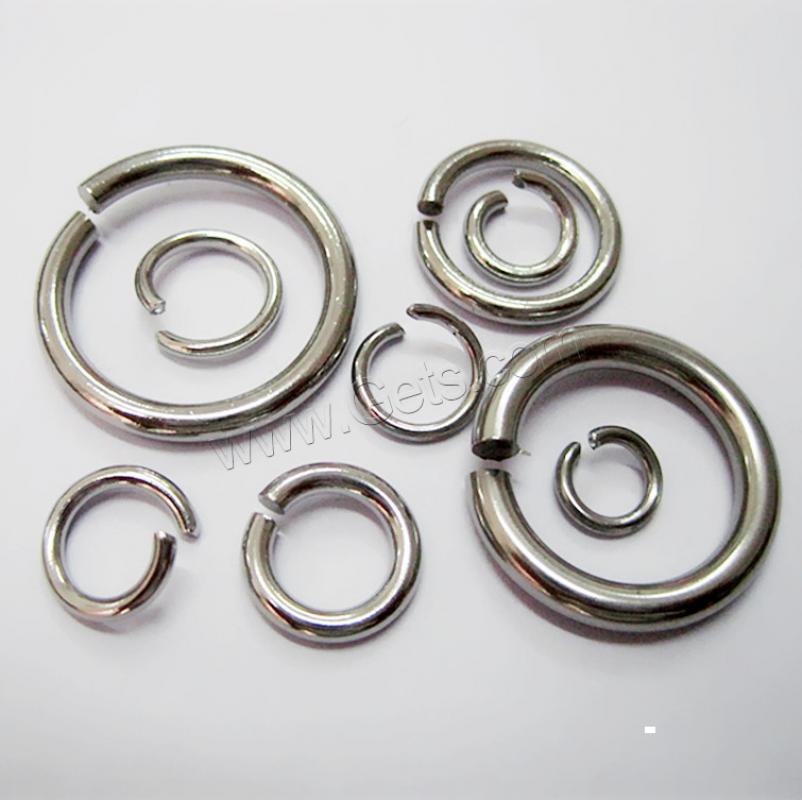 Stainless Steel Open Jump Ring, Donut, polished, DIY & different size for choice, original color, Sold By PC