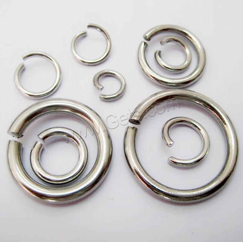 Salto anillo abierto de acero inoxidable, Donut, pulido, Bricolaje & diverso tamaño para la opción, color original, Vendido por UD
