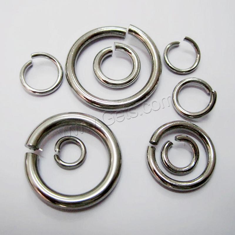 Stainless Steel Open Jump Ring, Donut, polished, DIY & different size for choice, original color, Sold By PC