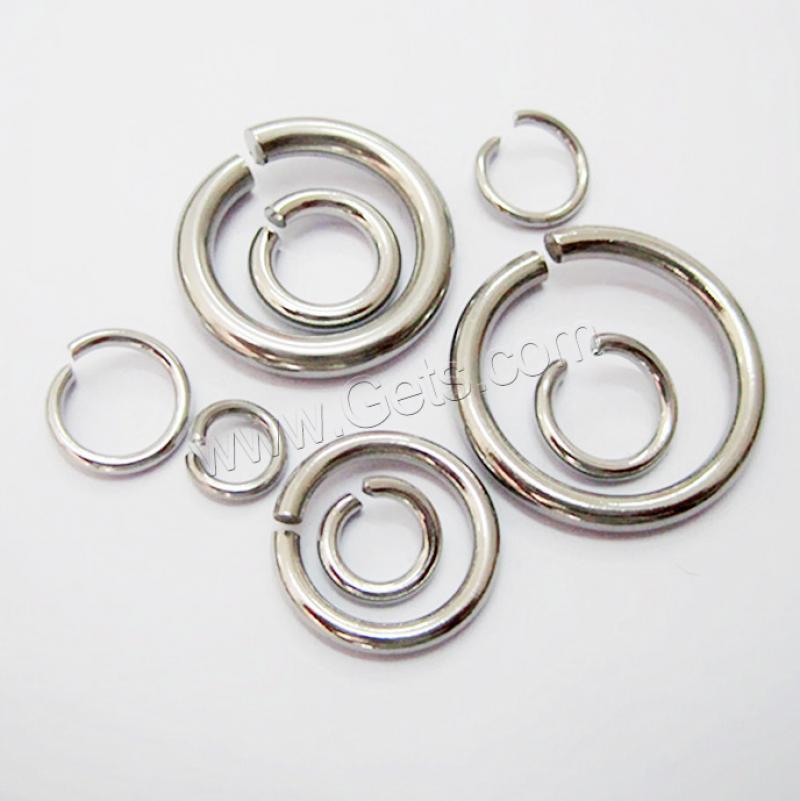 Salto anillo abierto de acero inoxidable, Donut, pulido, Bricolaje & diverso tamaño para la opción, color original, Vendido por UD