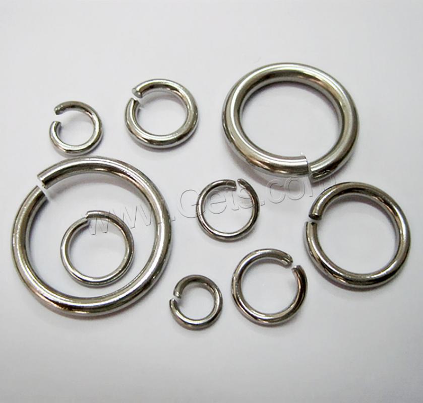 Нержавеющая сталь Открыть Перейти Кольца, нержавеющая сталь, Кольцевая форма, полированный, DIY & разный размер для выбора, оригинальный цвет, продается PC