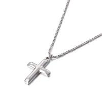 Stainless Steel Jewelry Necklace, 316L Stainless Steel, Cross, plated, Unisex Approx 18 Inch 
