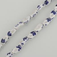 Printing Porcelain Beads, 16-17x8- Approx 2mm Approx 16 Inch, Approx 