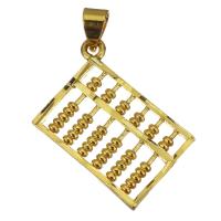 Brass Jewelry Pendants, Abacus, gold color plated, fashion jewelry & hollow Approx 4mm 