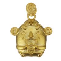 Brass Jewelry Pendants, God of Wealth, gold color plated, fashion jewelry Approx 3.5mm 