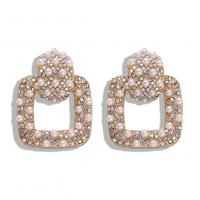 Plastic Pearl Zinc Alloy Earring, with Plastic Pearl, plated, fashion jewelry & for woman, nickel, lead & cadmium free 