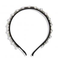 Hair Bands, Zinc Alloy, with Plastic Pearl, plated, fashion jewelry & for woman, nickel, lead & cadmium free, 8mm 