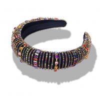 Hair Bands, Sponge, fashion jewelry & for woman & with rhinestone 3.9CM,4.2CM 