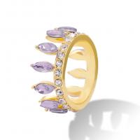 Rhinestone Zinc Alloy Finger Ring, plated, fashion jewelry & Unisex & with rhinestone nickel, lead & cadmium free 