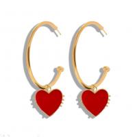 Enamel Zinc Alloy Drop Earring, with enamel, plated, fashion jewelry & for woman nickel, lead & cadmium free 