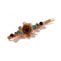 Hair Slide, Zinc Alloy, plated, fashion jewelry & for woman & with rhinestone nickel, lead & cadmium free 