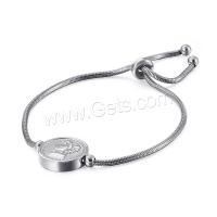 Stainless Steel Chain Bracelets, 316L Stainless Steel, plated, Unisex 16mm,2mm Approx 9.4 Inch 