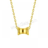 Ожерелье ручной латунные, Медный сплав, плакирован золотом, разные стили для выбора & Женский, плакирование металлическим цветом  длина:Приблизительно 17.7 дюймовый, продается Strand