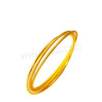 Brass Bangle, Copper Alloy, gold color plated, for woman & multi-strand, metallic color plated 