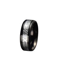 Stainless Steel Finger Ring, with Tungsten Steel, plated, fashion jewelry black 