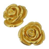 Старинный латунный бусы, Латунь, Форма цветка, плакирован золотом, ювелирные изделия моды отверстие:Приблизительно 3.5mm, продается PC