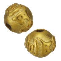 Weinlese Messing Perlen, goldfarben plattiert, Modeschmuck, 9.5x8x9.5mm, Bohrung:ca. 5mm, verkauft von PC