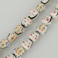 Printing Porcelain Beads, 17- Approx 3mm Approx 13.5 Inch, Approx 