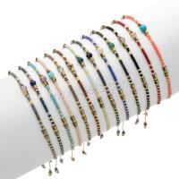 Zinc Alloy Woven Ball Bracelets, Seedbead, with Zinc Alloy, fashion jewelry & for woman 16-22cm 